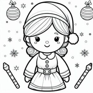 desenho de mamãe noel imprimível para colorir
