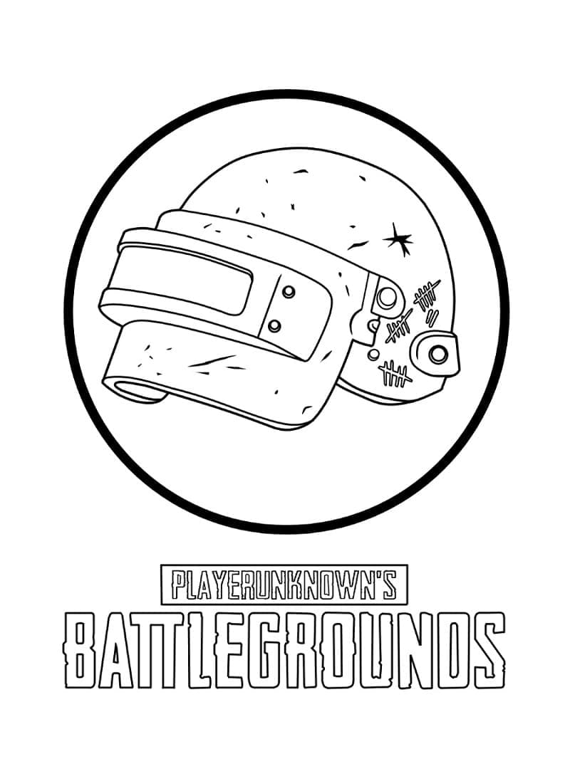 desenho de pubg para crianças para colorir