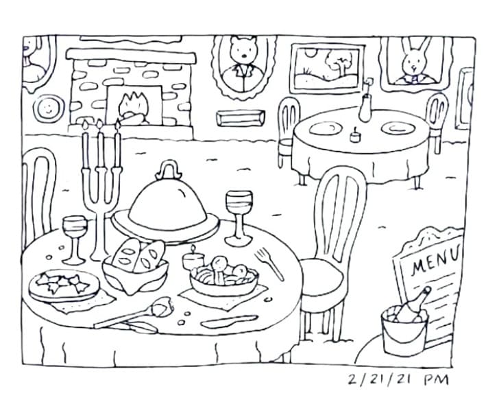 desenho do bobbie goods restaurante para colorir de graça