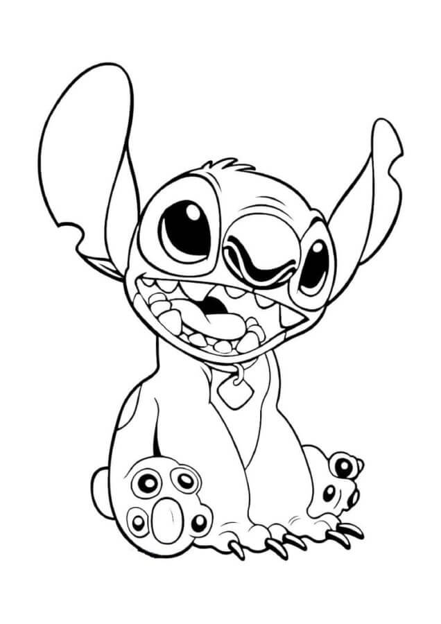 desenho do stitch normal para colorir