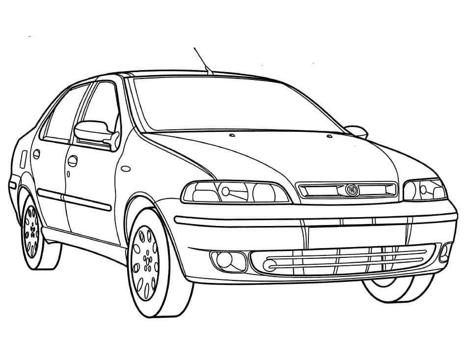 desenho fiat albea siena para colorir