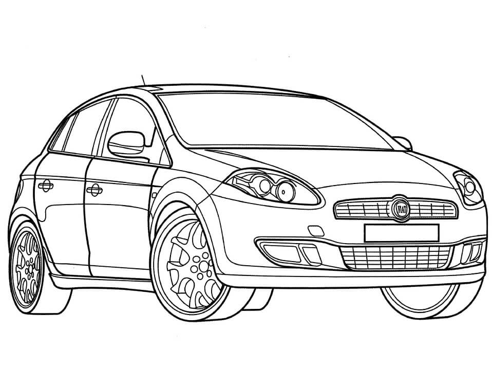 desenho fiat bravo para colorir