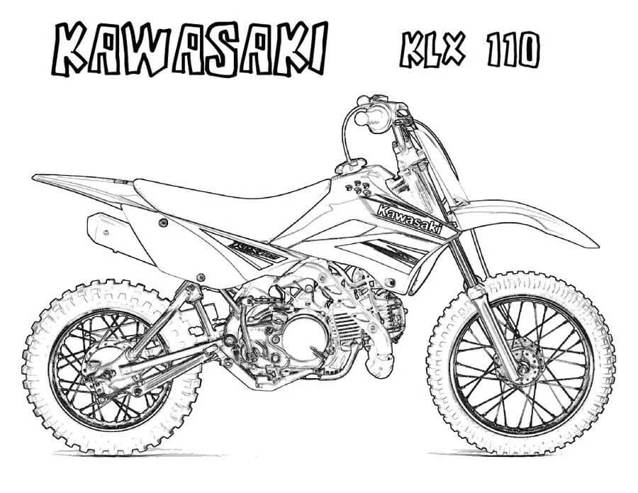 desenho kawasaki klx 1100 para colorir