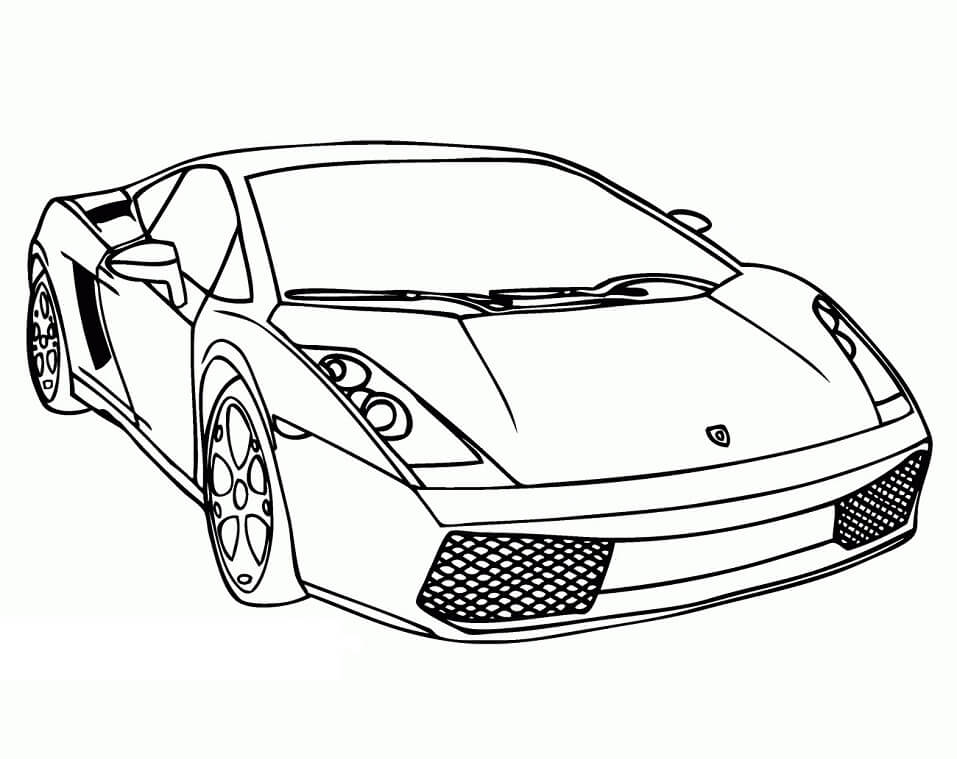 desenho para colorir carro lamborghini