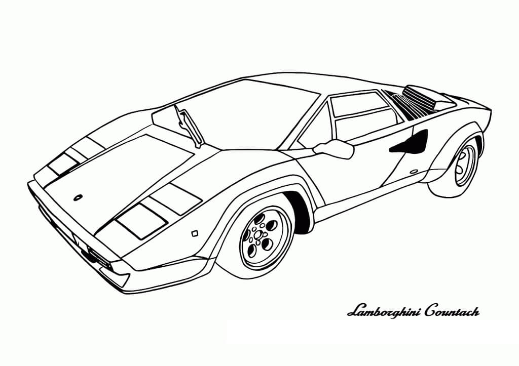 desenho lamborghini incrível para pintar grátis