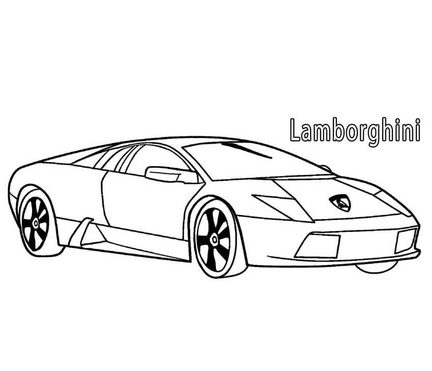 foto de lamborghini incrível para colorir