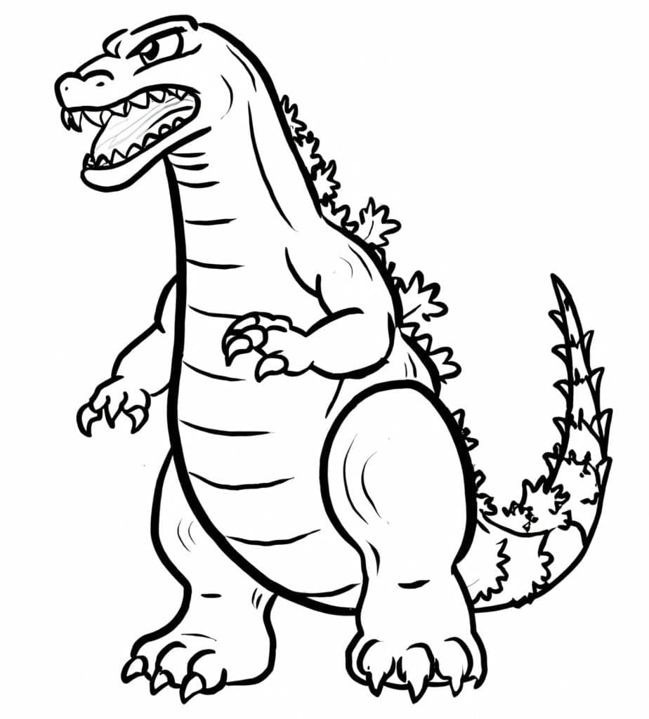 godzilla para colorir