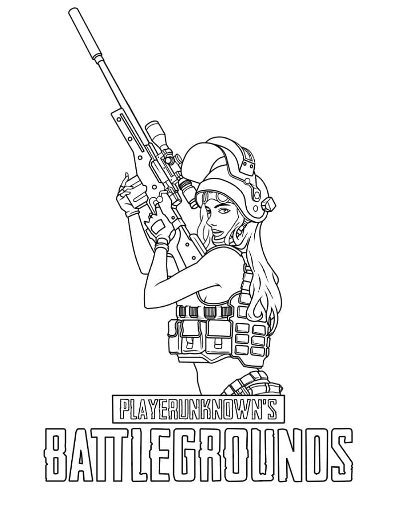 ilustração de pubg para colorir com lápis de cor