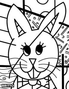pintura de pascoa do romero britto para colorir