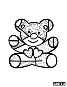 romero britto para colorir