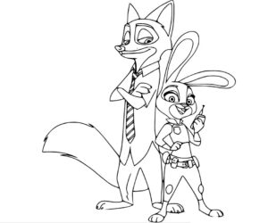 zootopia para colorir