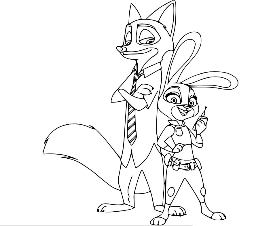 zootopia para colorir