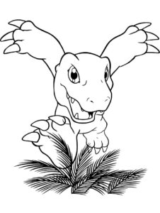 Desenho de Agumon Grátis Para Crianças para colorir