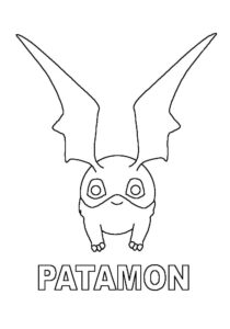 Desenho de Digimon Patamon para colorir