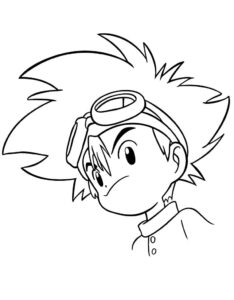 Desenho de Digimon Taichi Yagami para colorir