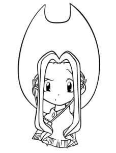 Desenho de Mimi Tachikawa Digimon para colorir