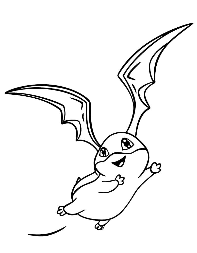 Desenho de Patamon Digimon para colorir