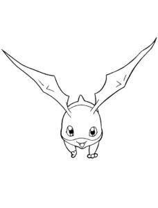 Desenho de Patamon de Digimon para colorir