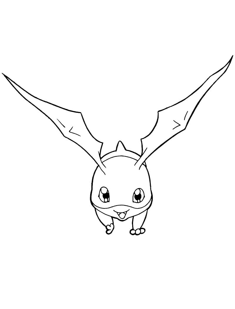 Desenho de Patamon de Digimon para colorir