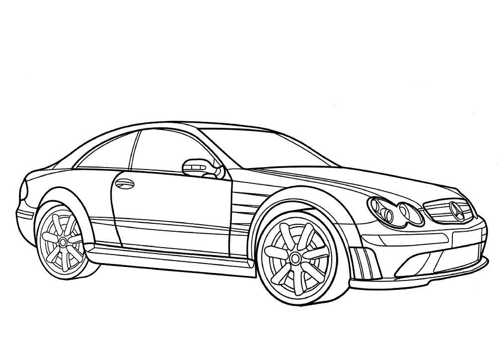 desenho carro mercedes clk class para colorir