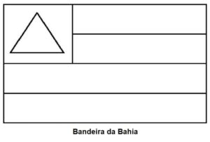 desenho de bandeira da bahia para colorir
