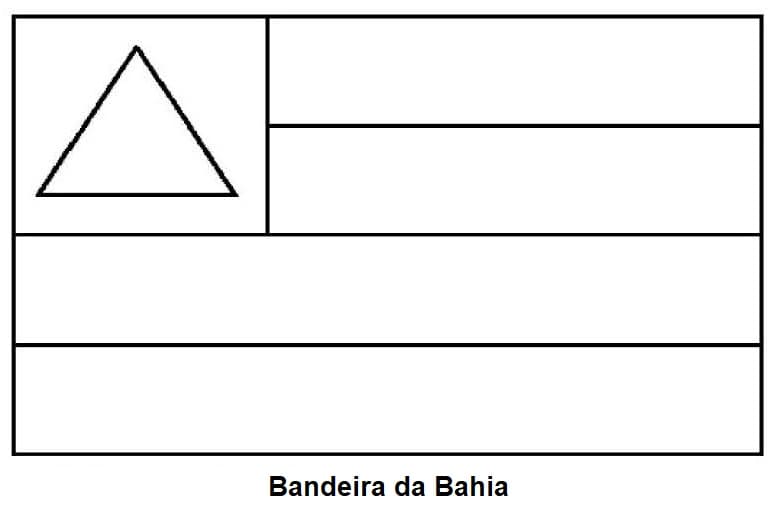 desenho de bandeira da bahia para colorir