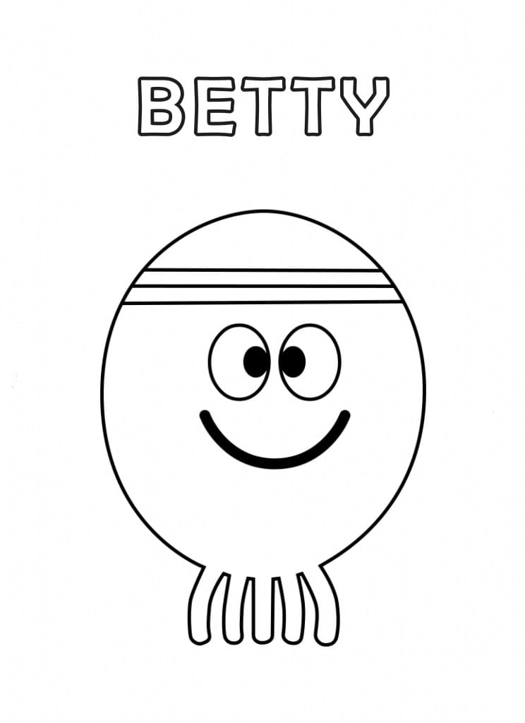 desenho de betty de hey duggee para colorir