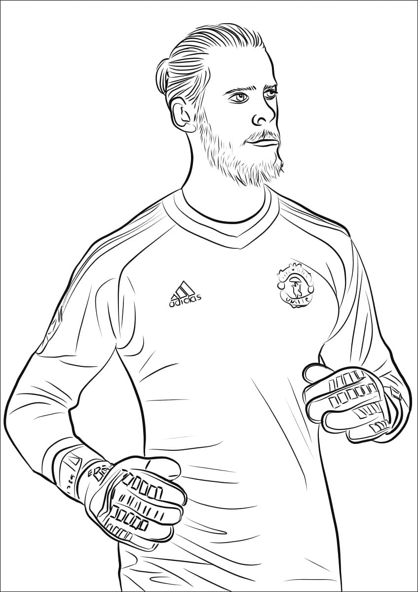 desenho de david de gea goleiro para colorir