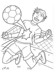 desenho de goleiro de desenho animado para colorir