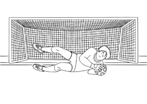 desenho de goleiro de futebol para colorir