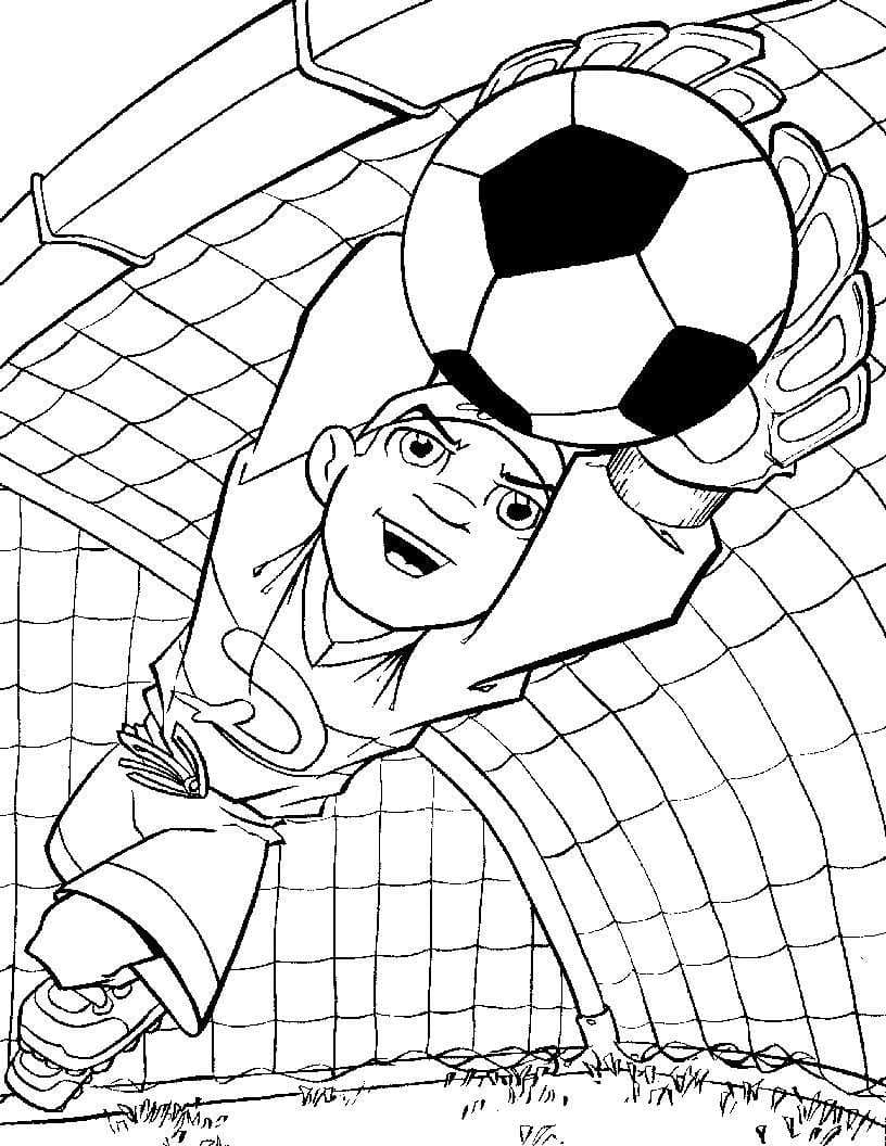 desenho de goleiro imprimível para colorir