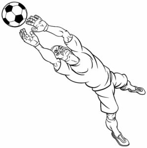 desenho de goleiro incrível para colorir