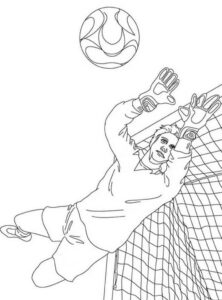 desenho de goleiro profissional para colorir
