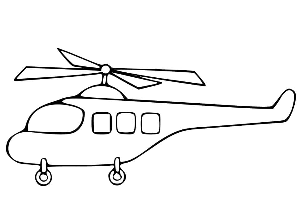 desenho de helicóptero 2 para colorir