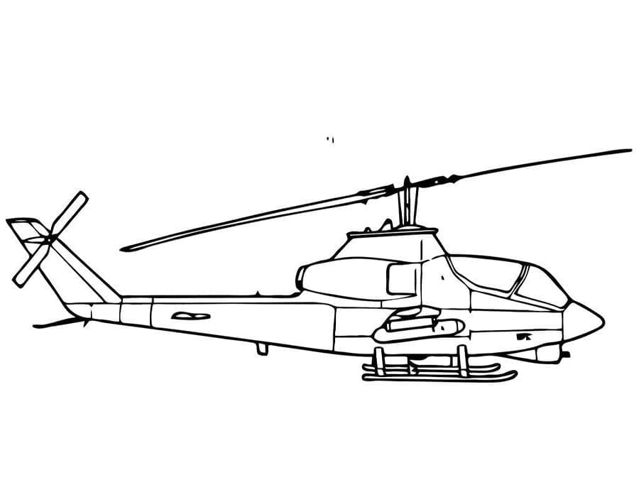 desenho de helicóptero 3 para colorir