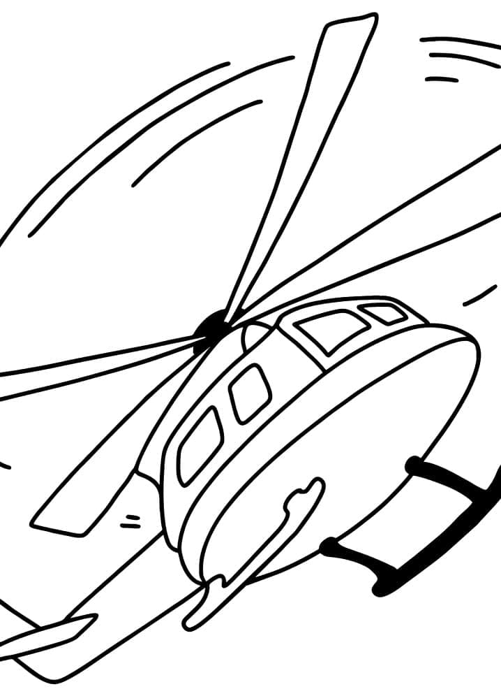 desenho de helicóptero 4 para colorir