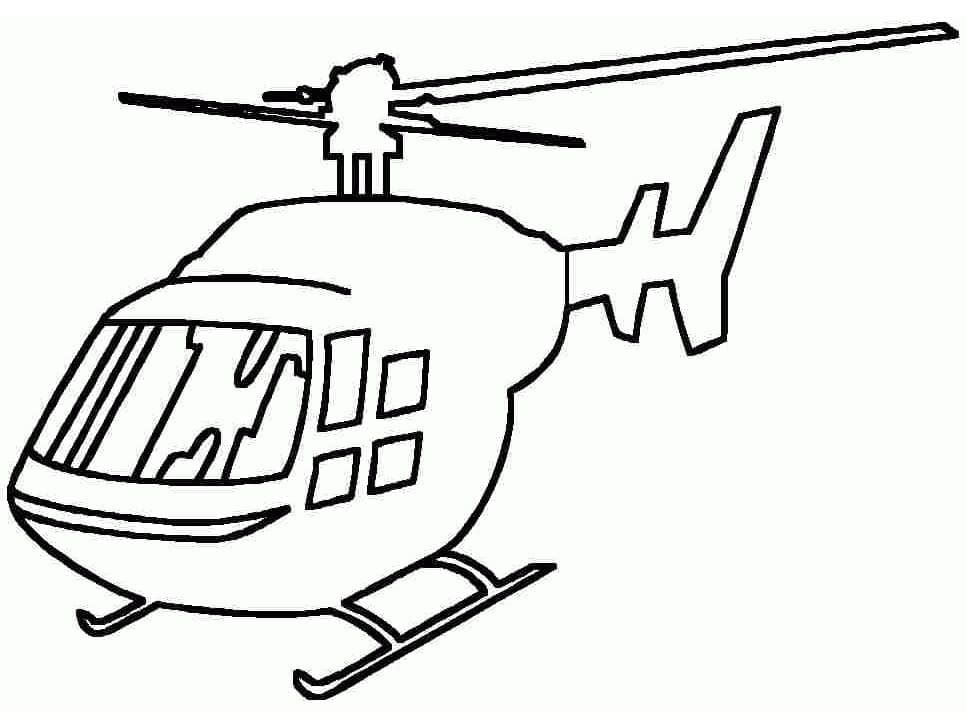 desenho de helicóptero 6 para colorir