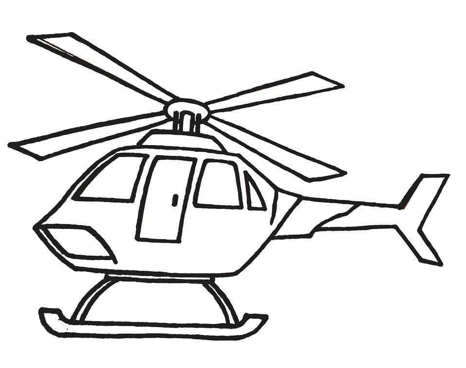 desenho de helicóptero 7 para colorir