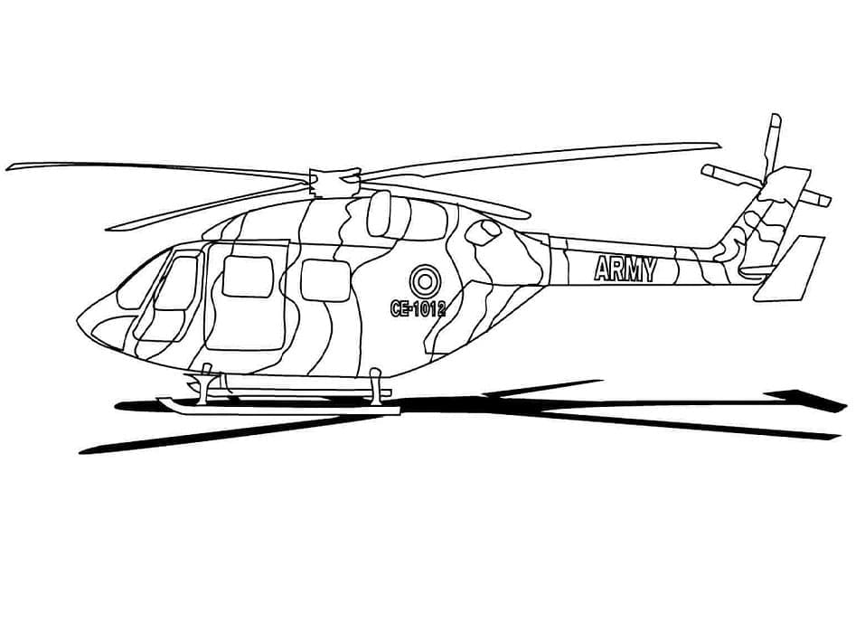 desenho de helicóptero 8 para colorir