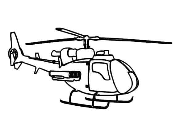 desenho de helicóptero imprimível para colorir