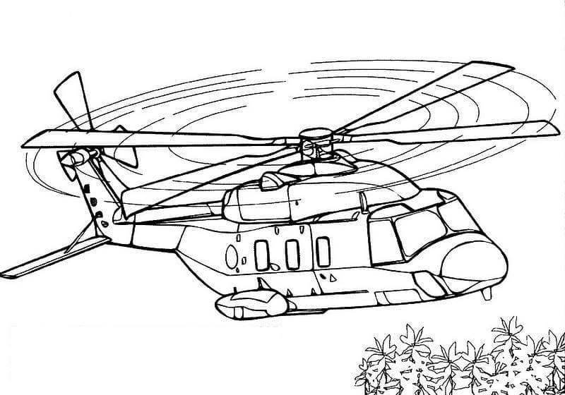 desenho de helicóptero militar para colorir e imprimir pdf