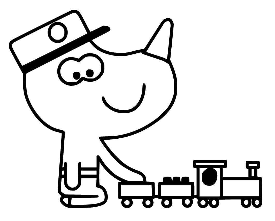 desenho de hey duggee tag para colorir e imprimir