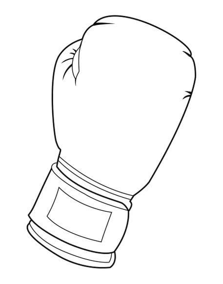 desenho de luva de boxe para pintar