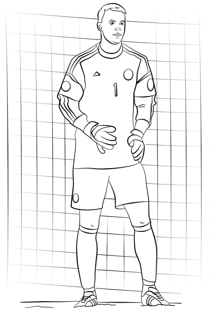 desenho de manuel neuer goleiro para colorir