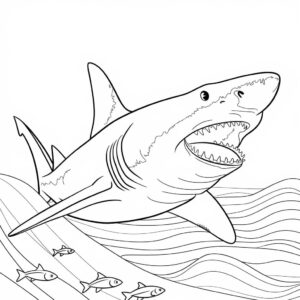 desenho de megalodon gigante para colorir