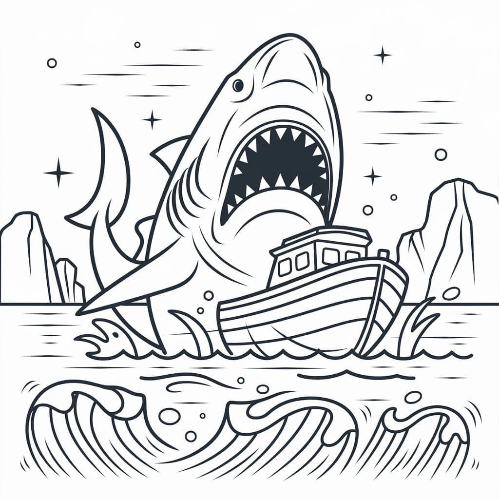 desenho de megalodon grátis para imprimir e colorir gratuitamente