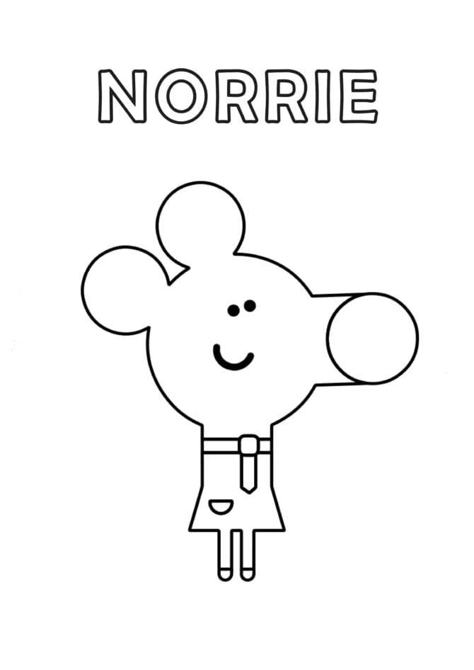 desenho de norrie de hey duggee para colorir