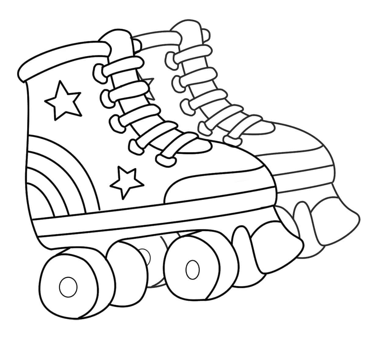 desenho de patins para colorir