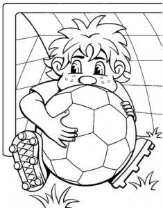 desenho de pequeno goleiro para colorir