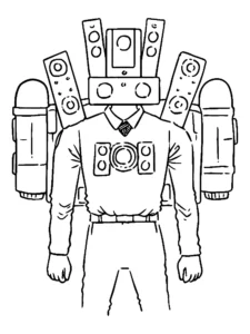 desenho de titan speakerman para colorir